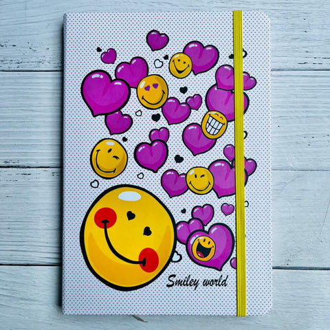 Cartoon Emojis Theme Multipurpose A7 Notebook Diary (Random Design) | NB-A7-6