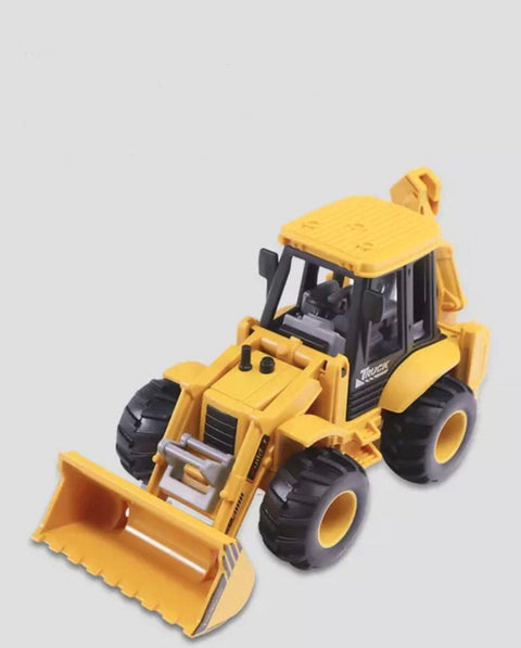 2 in 1 Construction Realistic Engineered Vehicle Excavator Bulldozer  | LO210-11