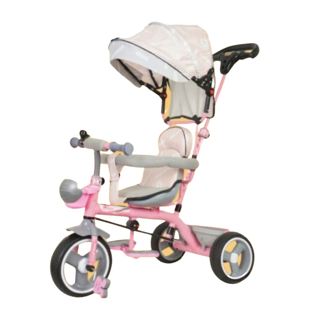 Baby Tricycle with Music, Sound, Lights, Canopy, Backrest and Comforta