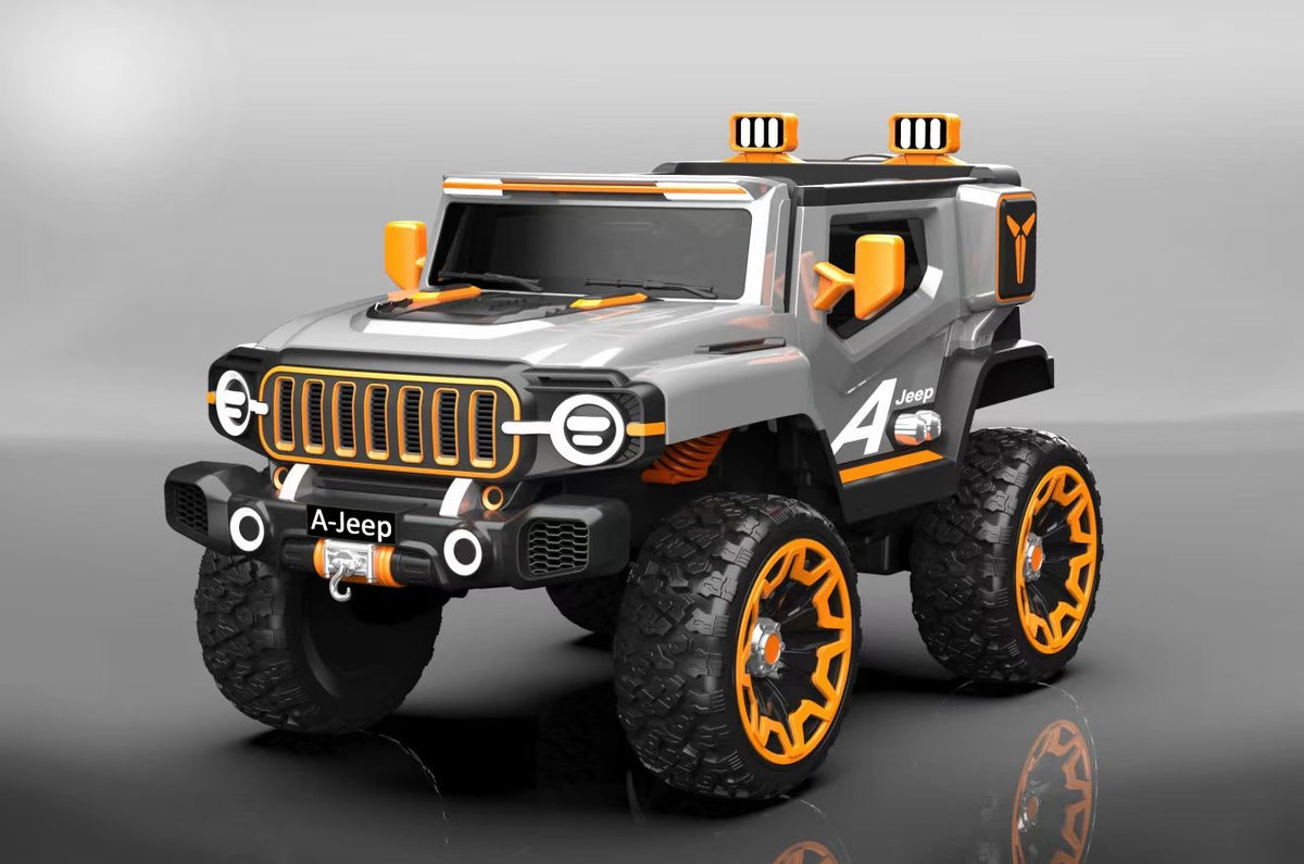 Orange power sale wheels jeep
