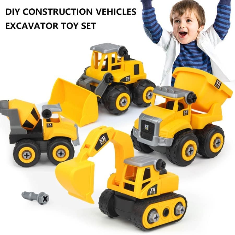 DIY Take Apart Toys Construction Trucks With Screwdriver DIY CONSTRUCTION  TRUCK