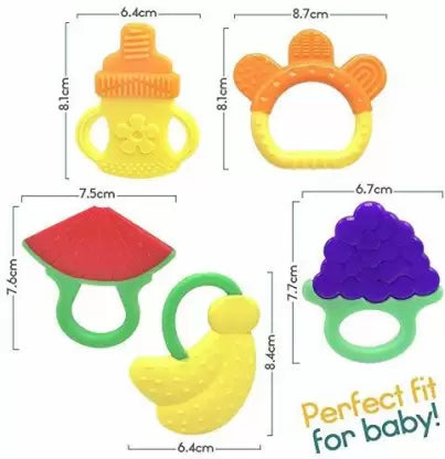 Super Soft Silicone Teether| BPA Free & toxins Free ( PACK OF 1 ) | ASSORTED