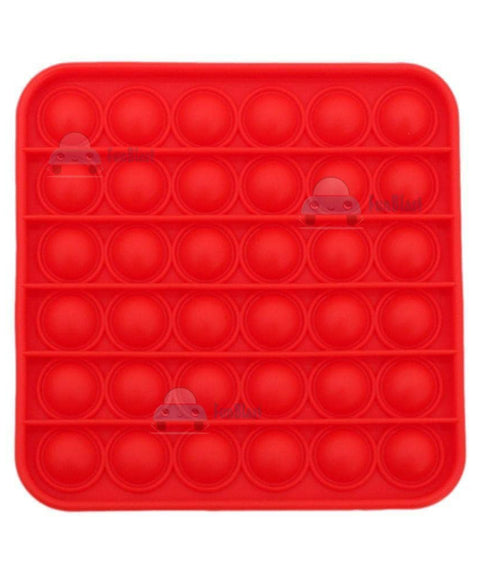 Sqaure & Strawberry Shape Pop it Fidget Toys Big with Key chain Pack of 3 - Multicolor | MB-0311