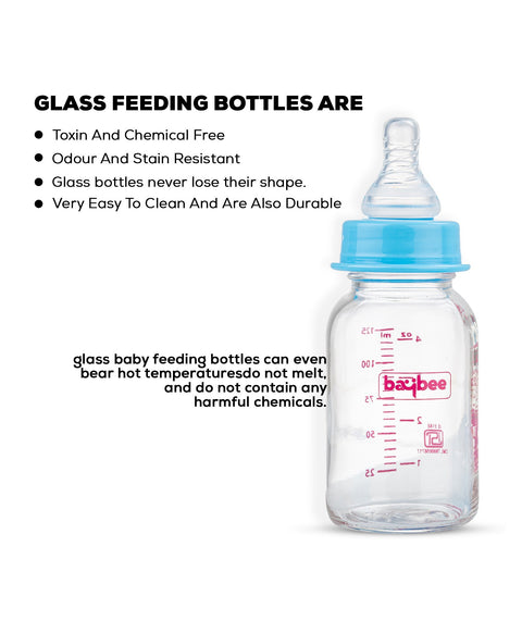Slim Essential Glass Baby Feeding Bottle - 125 ml | BYIE500
