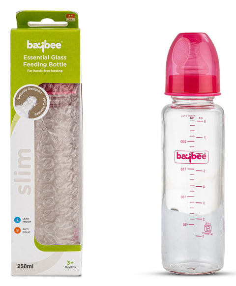 Slim Essential Glass Baby Feeding Bottle - 250 ml | BYIE501