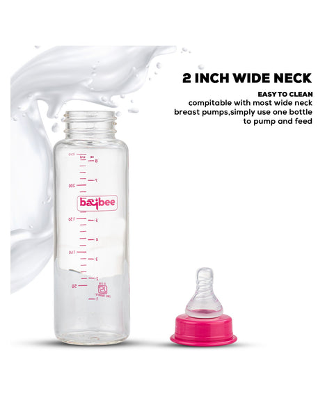 Slim Essential Glass Baby Feeding Bottle - 250 ml | BYIE501