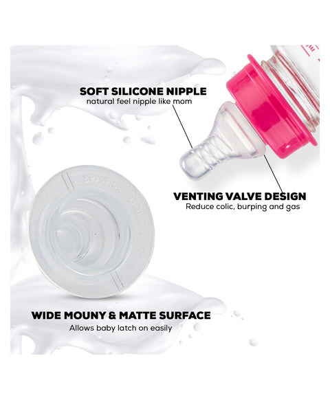 Slim Essential Glass Baby Feeding Bottle - 250 ml | BYIE501