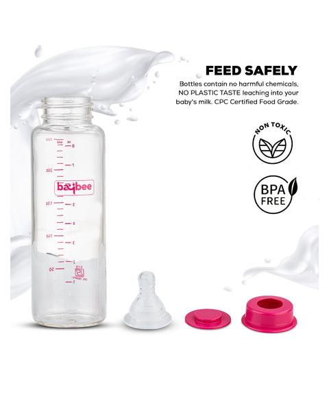 Slim Essential Glass Baby Feeding Bottle - 250 ml | BYIE501