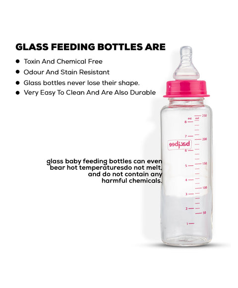 Slim Essential Glass Baby Feeding Bottle - 250 ml | BYIE501