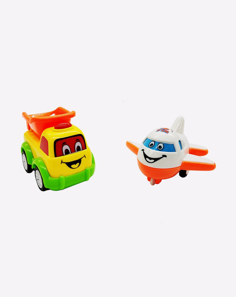 Pack of 7 Mini Pull Back and Go Friction Powered Vehicles Toys | LOTB1041