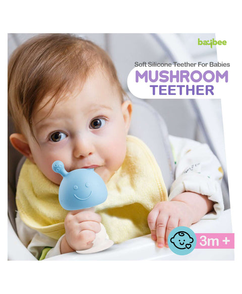 Mushroom Shape BPA Free Silicone Teether ( PACK OF 1 )  | BYIE429