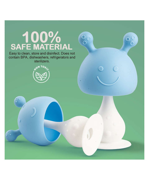 Mushroom Shape BPA Free Silicone Teether ( PACK OF 1 )  | BYIE429