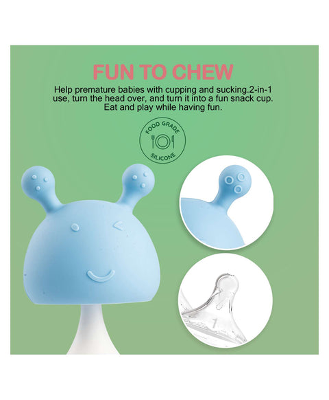 Mushroom Shape BPA Free Silicone Teether ( PACK OF 1 )  | BYIE429