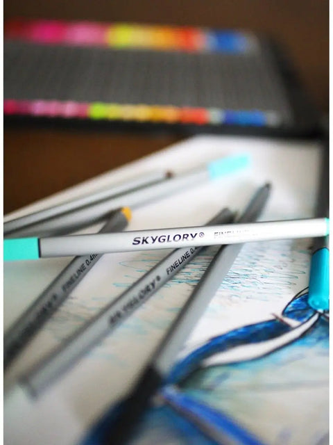 72 Colour Fine Liner Marker Pen Drawing Set in Metal Tin Premium Excellent Range - MultipleGBT-1552