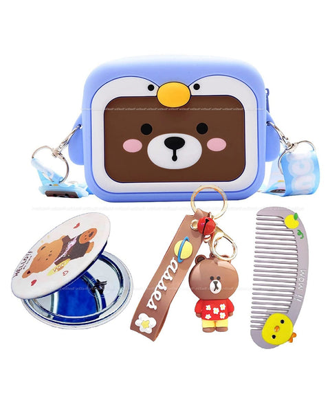 Silicone Sling Bag with Key Ring, Comb and Mirror  | NEKQ0120