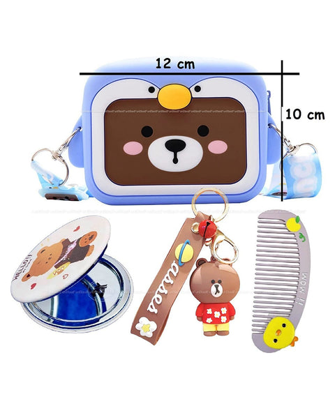 Silicone Sling Bag with Key Ring, Comb and Mirror  | NEKQ0120
