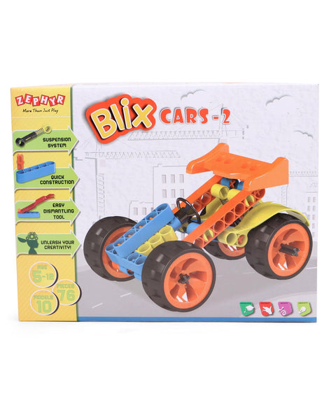 Blix Cars 2 Construction Set Multicolor - 76 Pieces | NEBLIX06002