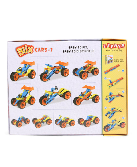 Blix Cars 2 Construction Set Multicolor - 76 Pieces | NEBLIX06002
