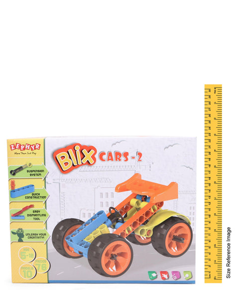Blix Cars 2 Construction Set Multicolor - 76 Pieces | NEBLIX06002