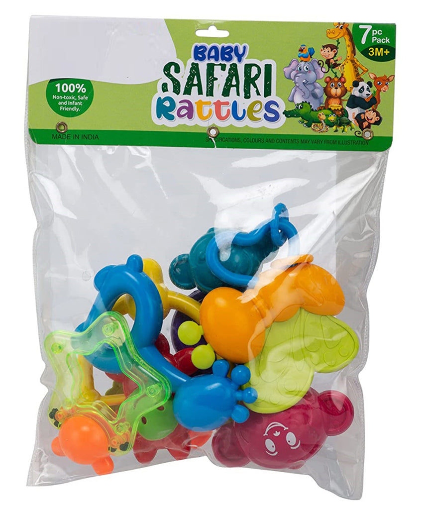 Baby Safari Rattles Set Of 7 ( Colour May Vary )– KidsROAR