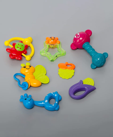 Baby Safari Rattles Set Of 7 ( Colour May Vary )