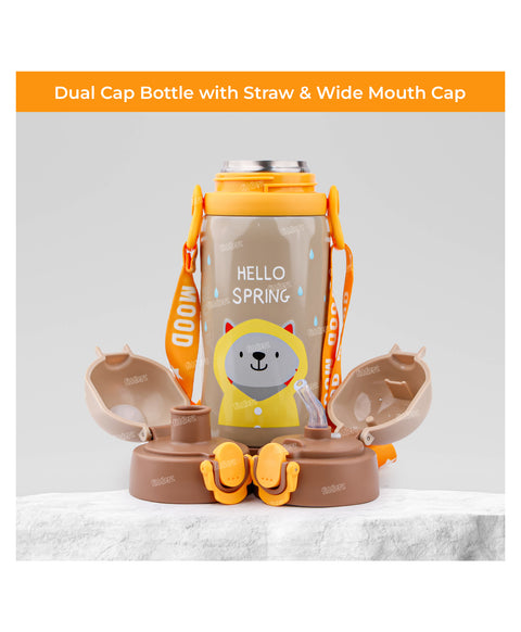 Water Bottle Hot & Cold Double Walled Thermos Flask Vacuum Insulated Stainless Steel Water Bottle - 450 ml | PLJ-503-450