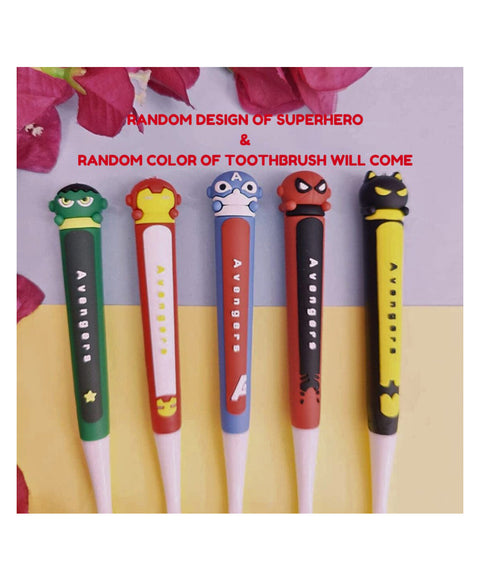 Superheroes Kids Toothbrush Extra Soft Bristles - Multicolour (Design May Vary) | GBT-SSH-047