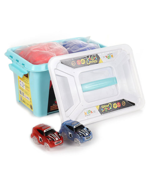 end Flex and Glow Tracks With 2 Cars 238 Pieces- Multicolour | NEKIPA-2022-115