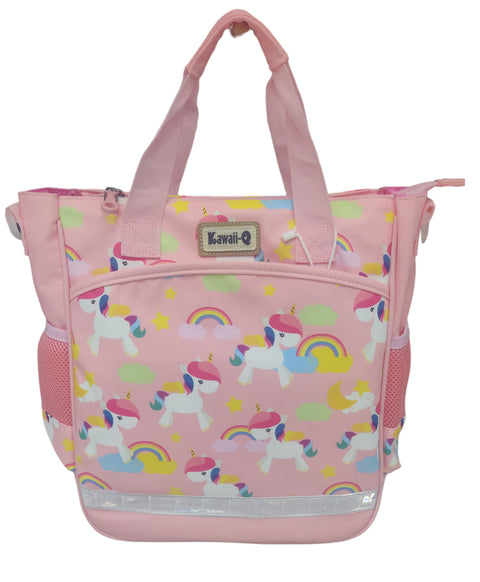 Unicorn Print Cute Colorful Multi Purpose Handbag ( Multicolor ) | KQ-0601