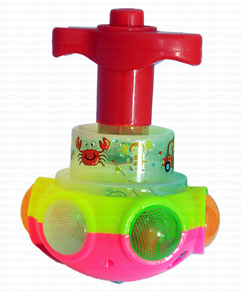 Led Lattoo Spinning Top with Led Toy  | LMI-7612 ( Color May Vary)