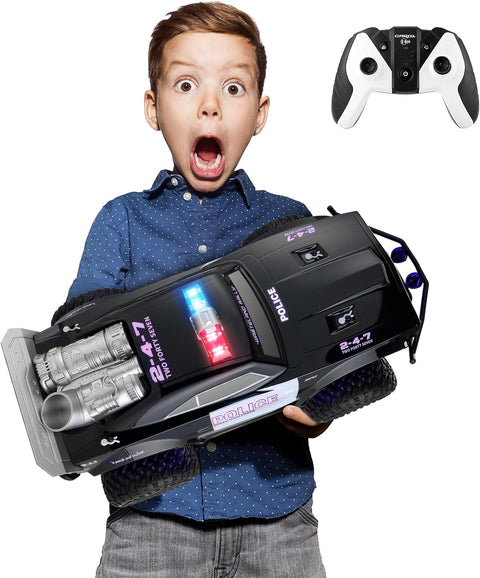 Large Remote Control Police Car Toy with Lights and Sirens | 9020-5F