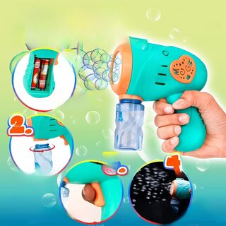 Bubble gun toy automatic with continuous bubbles | 2023-01