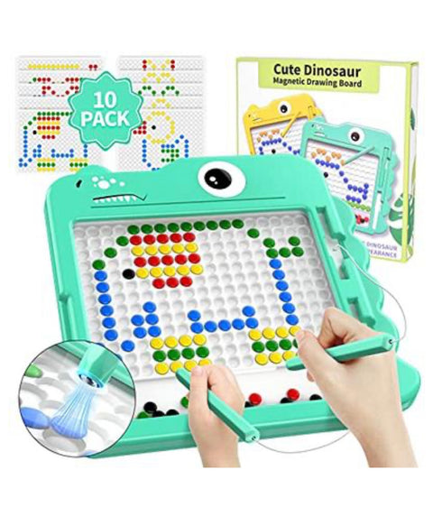 Dinosaur Magnetic Dot Art Drawing Board | ME080 - Colour may vary