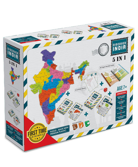 Discover India 5 in 1 India Map Puzzle- 29 Pieces | DIIN-08006