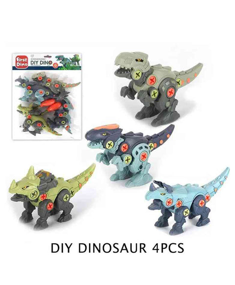 Unique Dinosaur Diy Toy |  Pack of 4 Dinosaurs with Screwdrivers | NE1199-D11
