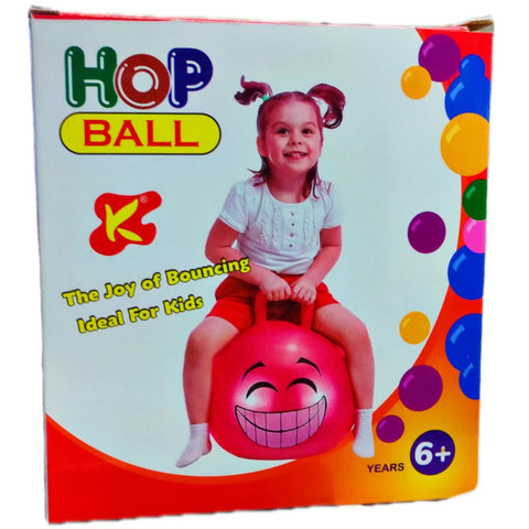 55 cm Hop Ball with Handle and Air Pump, Anti Burst Exercise, Non Slip Stability Extra Thick Fitness Ball Inflatable Bouncing Ball  | HOOPB01
