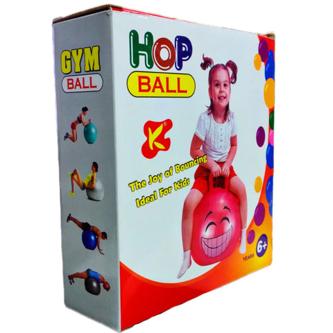 55 cm Hop Ball with Handle and Air Pump, Anti Burst Exercise, Non Slip Stability Extra Thick Fitness Ball Inflatable Bouncing Ball  | HOOPB01
