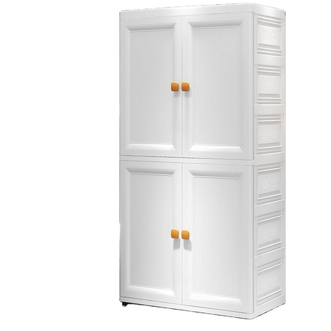 Kids Wardrobe Almirah Hanging Drawer | 6529A PLAIN WHITE