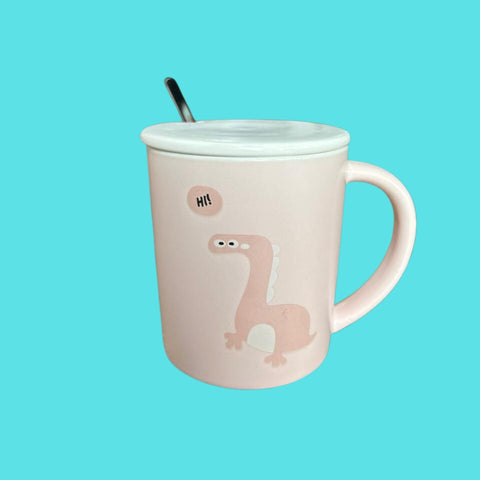 Coffee Mug 12 oz,  Coffee Mug Cup with Lid And Spoon | GBR-187