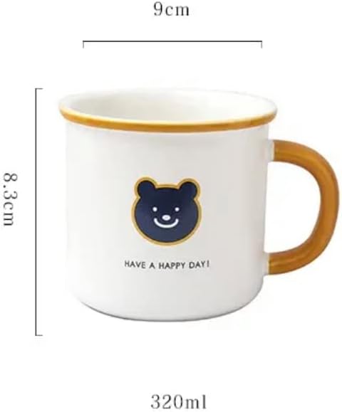 Cute cartoon bear enamel coffee mug, ceramic coffe mug. 11 oz | GBR-201 ( assorted )