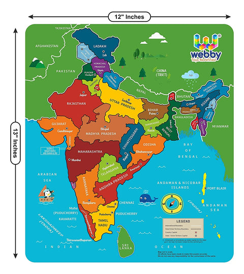 Wooden Educational Learning India Map 3D Puzzle | 004086
