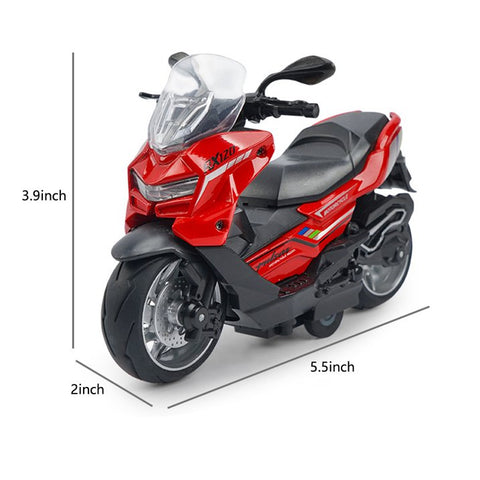 1:12 Men's Motorcycle Alloy Pull Back Scooter With Light & Music | 7741MB