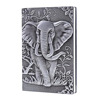 3D Elephant Silver Diary | NB-3D-A5-171