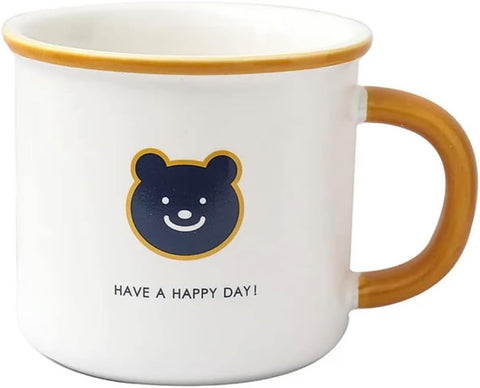 Cute cartoon bear enamel coffee mug, ceramic coffe mug. 11 oz | GBR-201 ( assorted )