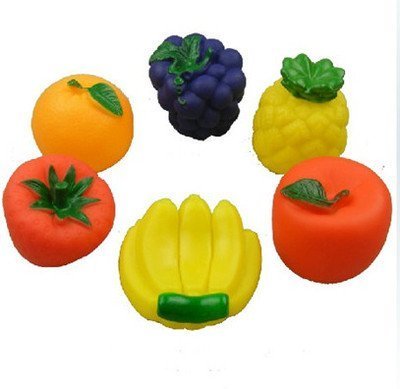 Non-Toxic Soft Chu Chu Fruit/Vegetable Bath Toys (Multicolour) | MD0726