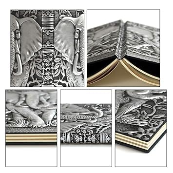 3D Elephant Silver Diary | NB-3D-A5-171