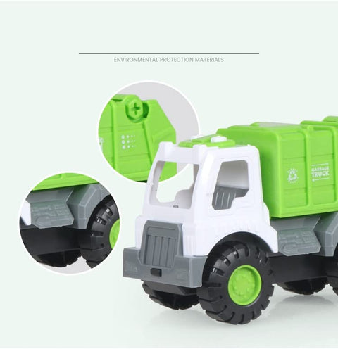 Friction Powered Garbage Truck,City Service,Waste Management Truck with Trash Bin | Uv5495