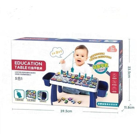 Education Table 5 in 1 Early Learning Shape Matching Magnetic Fishing Table | 559-F