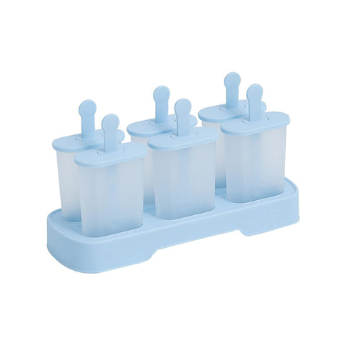 6Pcs Plastic Popsicles Mold with Tray Reusable | GBK-W5052 | NOTE : COLOR MAY VERY