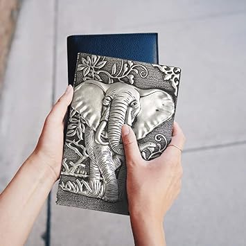3D Elephant Silver Diary | NB-3D-A5-171